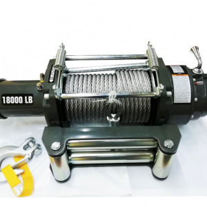 Лебедка автомобильная (индустриальная) 4REVO TRX-18000 24V (стальной трос)